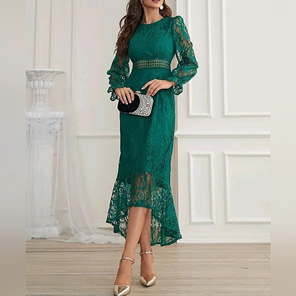 black lace beach dress Sophee Black Lace Maxi Dress - US 8 main image 0